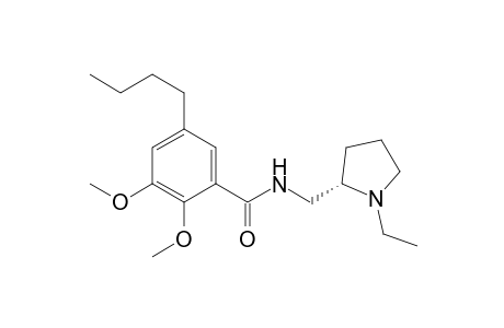 Benzamide, 5-butyl-N-[(1-ethyl-2-pyrrolidinyl)methyl]-2,3-dimethoxy-, (S)-