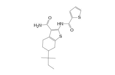6-tert-pentyl-2-[(2-thienylcarbonyl)amino]-4,5,6,7-tetrahydro-1-benzothiophene-3-carboxamide