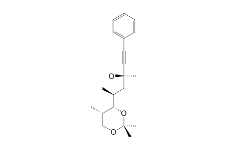 (3R*,5S*,6S*,7S*)-6,8-Dihydroxy-6,8-O-isopropylidene-3,5,7-trimethyl-1-phenyloct-1-yn-3-ol