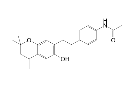Acetamide, N-[4-[2-(3,4-dihydro-6-hydroxy-2,2,4-trimethyl-2H-1-benzopyran-7-yl)ethyl]phenyl]-