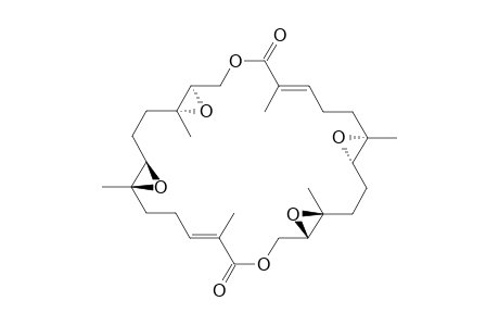FL2E4-5 [2,6,10,15,19,23,26-Hexamethyl-6,7;10,11;19,20;23,24-tetraepoxy-13,26-dioxacyclohexaeicos-2,15-dien-1,14-dione] isomer