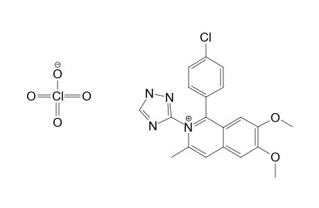 (1-CHLOROPHENYL)-6,7-DIMETHOXY-3-METHYL-N-(1,2,4-TRIAZOL-3'-YL)-ISOQUINOLINUM-PERCHLORATE