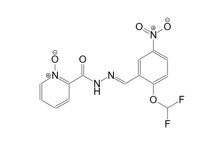 N'-{(E)-[2-(difluoromethoxy)-5-nitrophenyl]methylidene}-2-pyridinecarbohydrazide 1-oxide