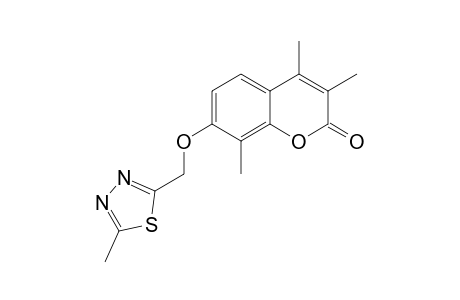 2H-1-Benzopyran-2-one, 3,4,8-trimethyl-7-[(5-methyl-1,3,4-thiadiazol-2-yl)methoxy]-