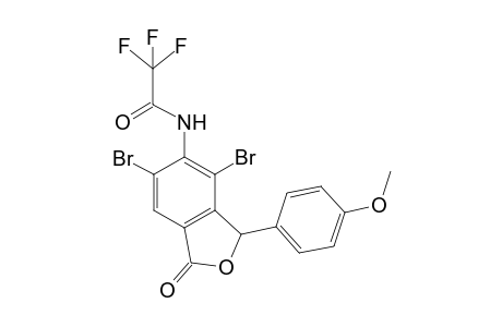N-[4,6-dibromo-3-(4-methoxyphenyl)-1-oxo-1,3-dihydro-2-benzofuran-5-yl]-2,2,2-trifluoroacetamide