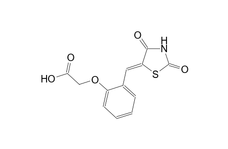 {2-[(Z)-(2,4-dioxo-1,3-thiazolidin-5-ylidene)methyl]phenoxy}acetic acid
