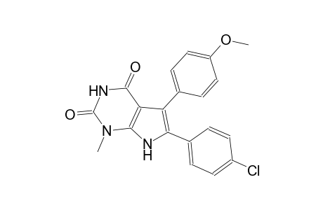 1H-pyrrolo[2,3-d]pyrimidine-2,4(3H,7H)-dione, 6-(4-chlorophenyl)-5-(4-methoxyphenyl)-1-methyl-