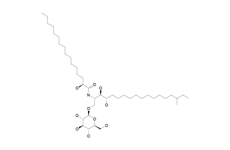 LMC-2-1;1-O-(BETA-D-GLUCOPYRANOSYL)-(2S,3S,4R)-2-[(2R)-2-HYDROXY-HEXADECANOYLAMINO]-16-METHYL-OCTADECANE-1,3,4-TRIOL