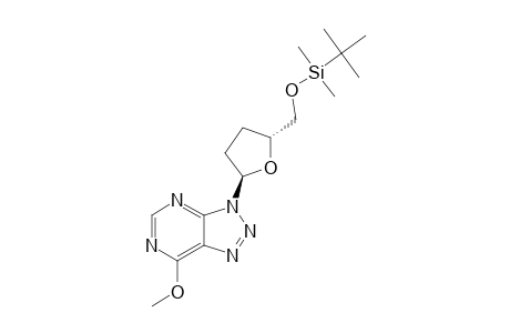 3-(2,3-DIDEOXY-5-O-[(1,1-DIMETHYLETHYL)-DIMETHYLSILYL]-ALPHA-D-GLYCERO-PENTOFURANOSYL)-7-METHOXY-3H-1,2,3-TRIAZOLO-[4,5-D]-PYRIMIDINE