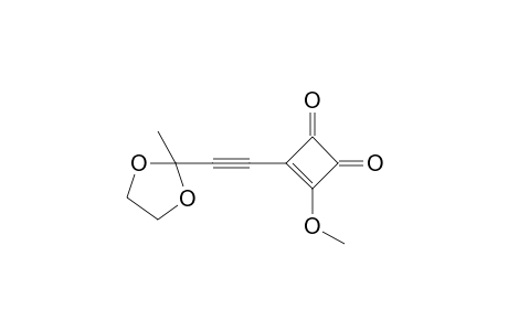 3-Methoxy-4-[2-(2-methyl-1,3-dioxolan-2-yl)-1-ethynyl]-3-cyclobutene-1,2-dione