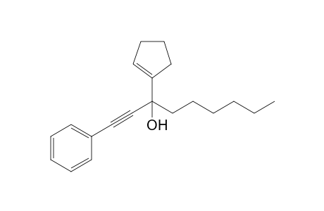 1-(1-Cyclopentenyl)-1-(phenylethynyl)heptanol