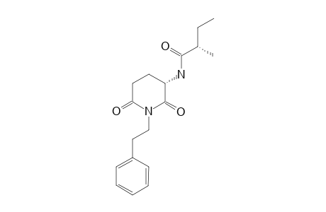 N-[(3-S)-2,6-DIOXO-1-(2-PHENYLETHYL)-3-PIPERIDINYL]-(2-S)-2-METHYLBUTANAMIDE;(-)-JULOCROTINE