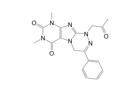 [1,2,4]triazino[3,4-f]purine-6,8(7H,9H)-dione, 1,4-dihydro-7,9-dimethyl-1-(2-oxopropyl)-3-phenyl-