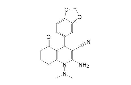 2-Amino-4-(1,3-benzodioxol-5-yl)-1-(dimethylamino)-5-keto-4,6,7,8-tetrahydroquinoline-3-carbonitrile