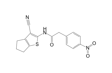 N-(3-Cyano-5,6-dihydro-4H-cyclopenta[b]thien-2-yl)-2-(4-nitrophenyl)acetamide