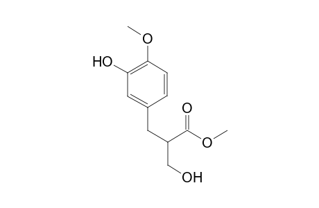 methyl 3-hydroxy-2-[(3-hydroxy-4-methoxy-phenyl)methyl]propanoate