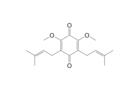 2,6-Dimethoxy-3,5-bis(3'-methyl-2'-butenyl)-1,4-benzoquinone