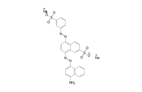 2-Naphthalenesulfonic acid, 8-[(4-amino-1-naphthalenyl)azo]-5-[(3-sulfophenyl)azo]-, disodium salt