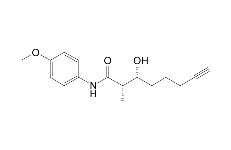 (2S,3R)-3-Hydroxy-2-methyl-N-(4-methoxyphenyl)-7-octynamide