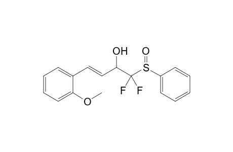 (E)-1,1-bis(fluoranyl)-4-(2-methoxyphenyl)-1-(phenylsulfinyl)but-3-en-2-ol