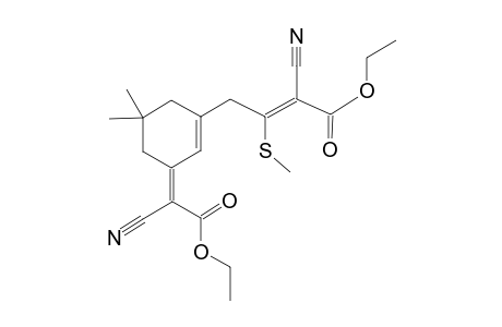 (Z)-2-cyano-4-[(3Z)-3-(1-cyano-2-ethoxy-2-keto-ethylidene)-5,5-dimethyl-1-cyclohexenyl]-3-(methylthio)but-2-enoic acid ethyl ester