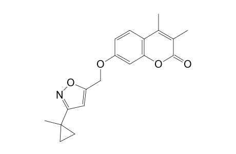 2H-1-Benzopyran-2-one, 3,4-dimethyl-7-[[3-(1-methylcyclopropyl)-5-isoxazolyl]methoxy]-