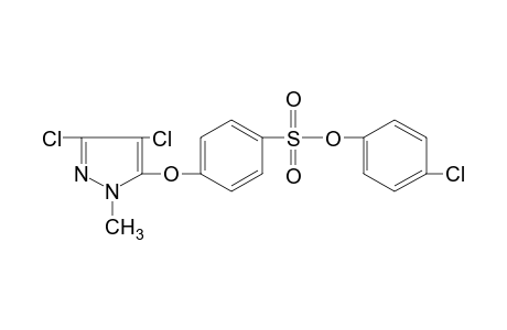 p-[(3,4-DICHLORO-1-METHYLPYRAZOL-5-YL)OXY]BENZENESULFONIC ACID, p-CHLOROPHENYL ESTER