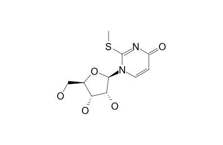 1-[(2R,3R,4S,5R)-3,4-dihydroxy-5-methylol-tetrahydrofuran-2-yl]-2-(methylthio)pyrimidin-4-one