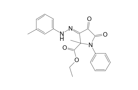 Pyrrolidine-2-carboxylic acid, 2-methyl-3-(3-methylphenylhydrazono)-4,5-dioxo-1-phenyl-, ethyl ester