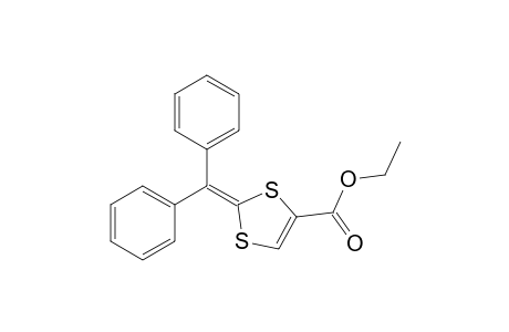 1,3-Dithiole-4-carboxylic acid, 2-(diphenylmethylene)-, ethyl ester