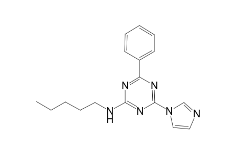 4-(1-imidazolyl)-N-pentyl-6-phenyl-1,3,5-triazin-2-amine