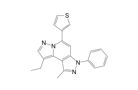9-Ethyl-1-methyl-3-phenyl-5-(3-thienyl)-3H-dipyrazolo[1,5-a:4',3'-c]pyridine