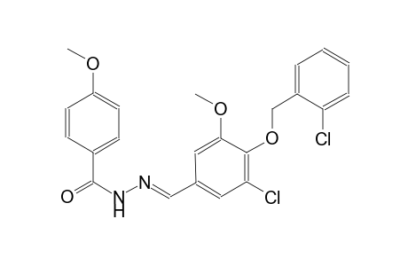 N'-((E)-{3-chloro-4-[(2-chlorobenzyl)oxy]-5-methoxyphenyl}methylidene)-4-methoxybenzohydrazide