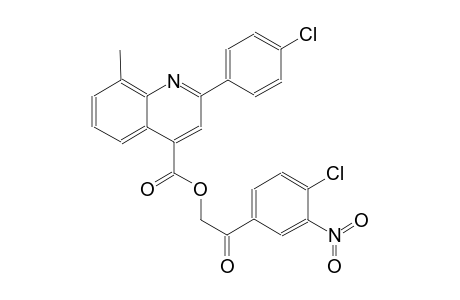 4-quinolinecarboxylic acid, 2-(4-chlorophenyl)-8-methyl-, 2-(4-chloro-3-nitrophenyl)-2-oxoethyl ester