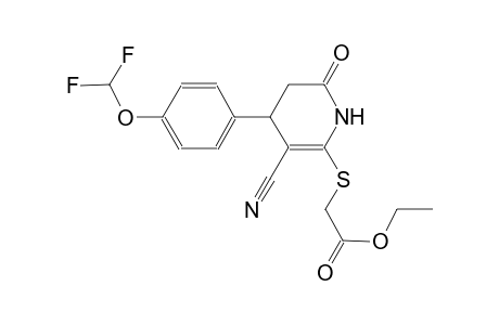 acetic acid, [[3-cyano-4-[4-(difluoromethoxy)phenyl]-1,4,5,6-tetrahydro-6-oxo-2-pyridinyl]thio]-, ethyl ester