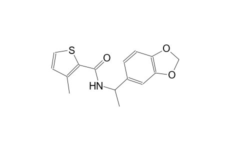 N-[1-(1,3-benzodioxol-5-yl)ethyl]-3-methyl-2-thiophenecarboxamide