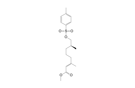 2-Octenoic acid, 3,7-dimethyl-8-[[(4-methylphenyl)sulfonyl]oxy]-, methyl ester, [S-(E)]-