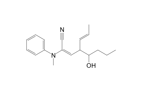 (2E,5E)-4-(1-hydroxybutyl)-2-(N-methylanilino)hepta-2,5-dienenitrile