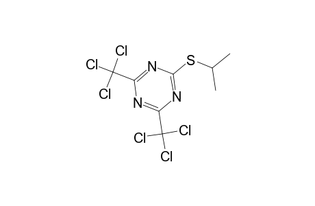 1,3,5-Triazine, 2-[(1-methylethyl)thio]-4,6-bis(trichloromethyl)-