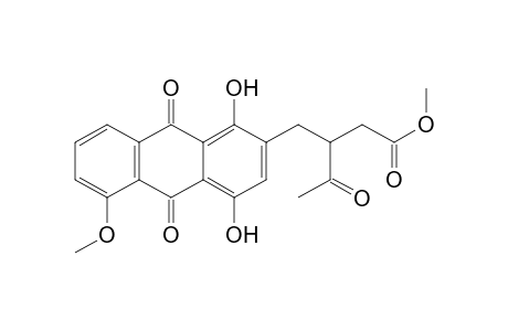 2-(2'-Carbomethoxymethyl-3'-oxobutyl)-1,4-dihydroxy-5-methoxyanthraquinone