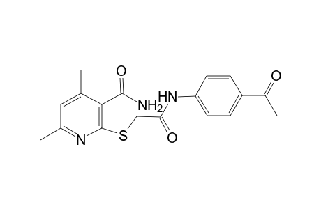 2-[(4-Acetyl-phenylcarbamoyl)-methylsulfanyl]-4,6-dimethyl-nicotinamide