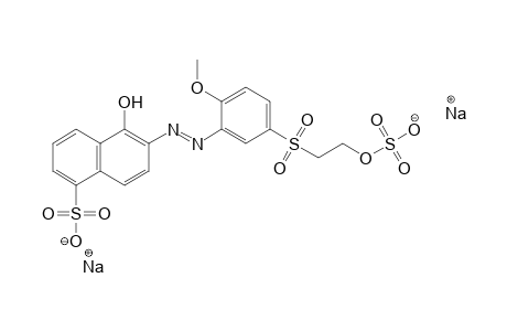1-Naphthalenesulfonic acid, 5-hydroxy-6-[[2-methoxy-5-[[2-(sulfooxy)ethyl]sulfonyl]phenyl]azo]-, disodium sal