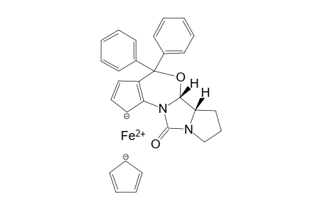(+)-(6aR,6bS)-5,5-diphenyl-6b,7,8,9-tetrahydro-5H-(Sp-ferroceno)[d]pyrrolo[1',2':3,4]imidazo[5,1-b][1,3]oxazin-11(6aH)-one