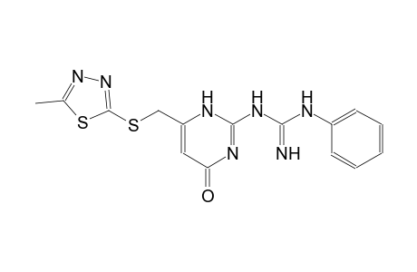 N-(6-{[(5-methyl-1,3,4-thiadiazol-2-yl)sulfanyl]methyl}-4-oxo-1,4-dihydro-2-pyrimidinyl)-N'-phenylguanidine