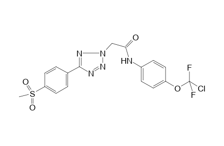 N-[4-[chloranyl-bis(fluoranyl)methoxy]phenyl]-2-[5-(4-methylsulfonylphenyl)-1,2,3,4-tetrazol-2-yl]ethanamide