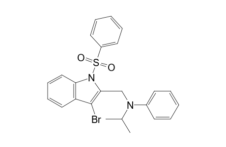 N-{[3'-Bromo-1'-(phenylsulfonyl)indol-2'-yl]methyl}-isopropylaniline