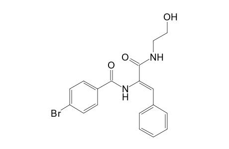 4-Bromanyl-N-[(Z)-3-(2-hydroxyethylamino)-3-oxidanylidene-1-phenyl-prop-1-en-2-yl]benzamide
