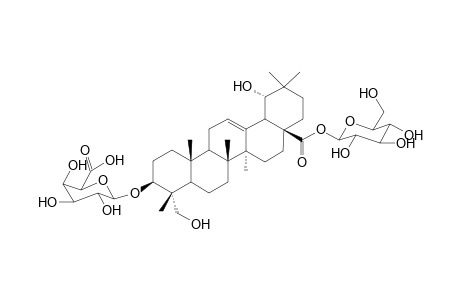 Ilexoside XLVI (3-O-.beta.,D-glucuronopyranosyl, 28-O-.beta.,D-glucopyranosyl ilexosapogenin A)