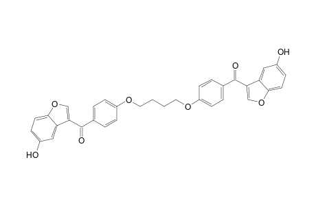 1,4-Bis[4-(5-hydroxybenzo[b]furan-3-ylcarbonyl)phenoxy]butane