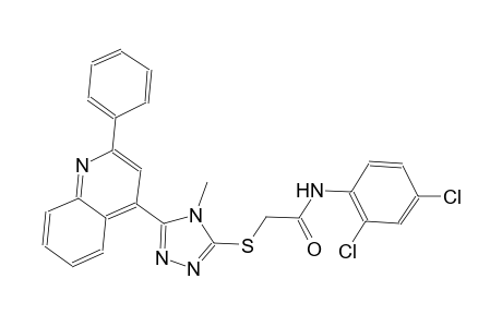 N-(2,4-dichlorophenyl)-2-{[4-methyl-5-(2-phenyl-4-quinolinyl)-4H-1,2,4-triazol-3-yl]sulfanyl}acetamide
